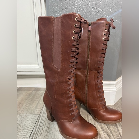 Timberland Earthkeepers Stratham Heights Tall Lace up Waterproof Boots knee 8 - Picture 11 of 12
